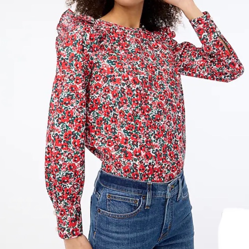 Ruffled Shoulder Blouse - Picture 2 of 3